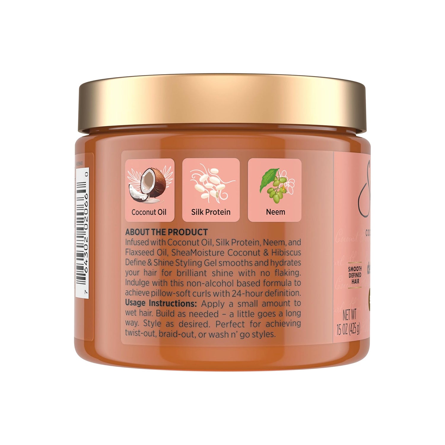 Shea Moisture Coconut & Hibiscus Defining Styling Gel 431ml