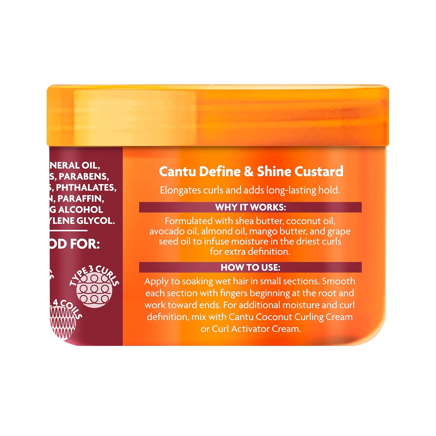 Cantu Shea Butter Natural Hair Define & Shine Custard 340g