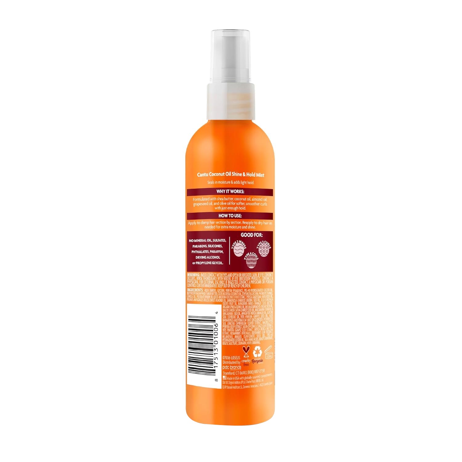 Cantu Shea Butter Natural Hair Coconut Oil Shine & Hold Mist 237mL
