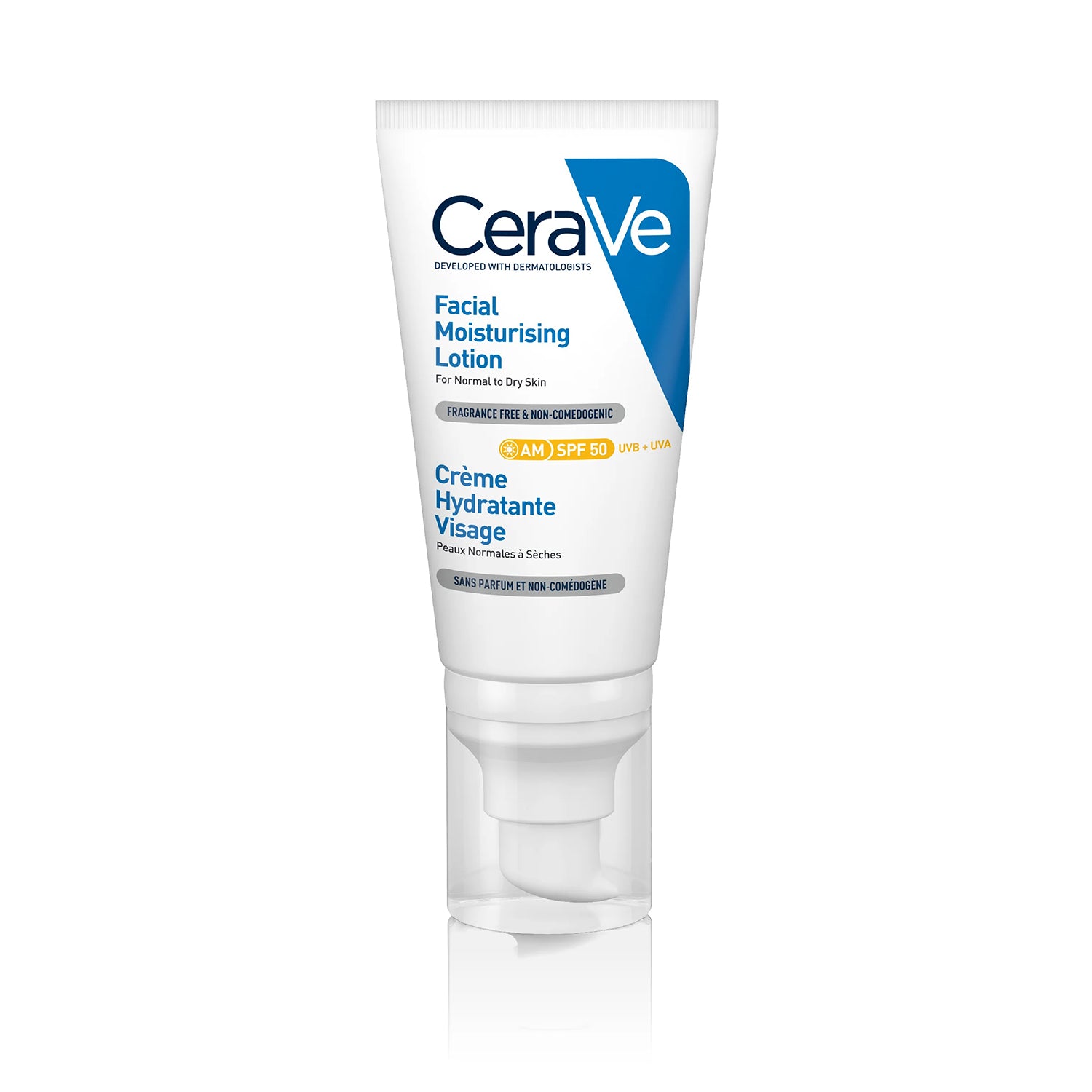 CeraVe AM Facial Moisturising Lotion SPF50 for Normal to Dry Skin 52ml