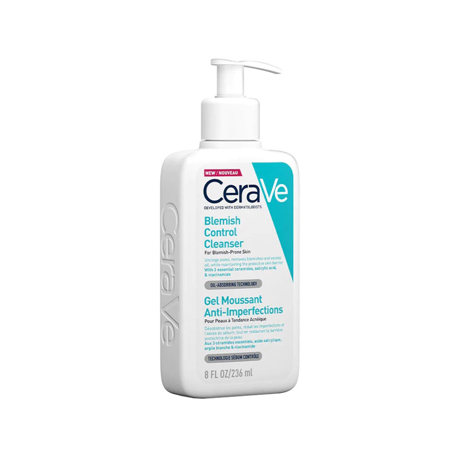 CeraVe Blemish Control Face Cleanser with 2% Salicylic Acid & Niacinamide for Blemish-Prone Skin 236ml