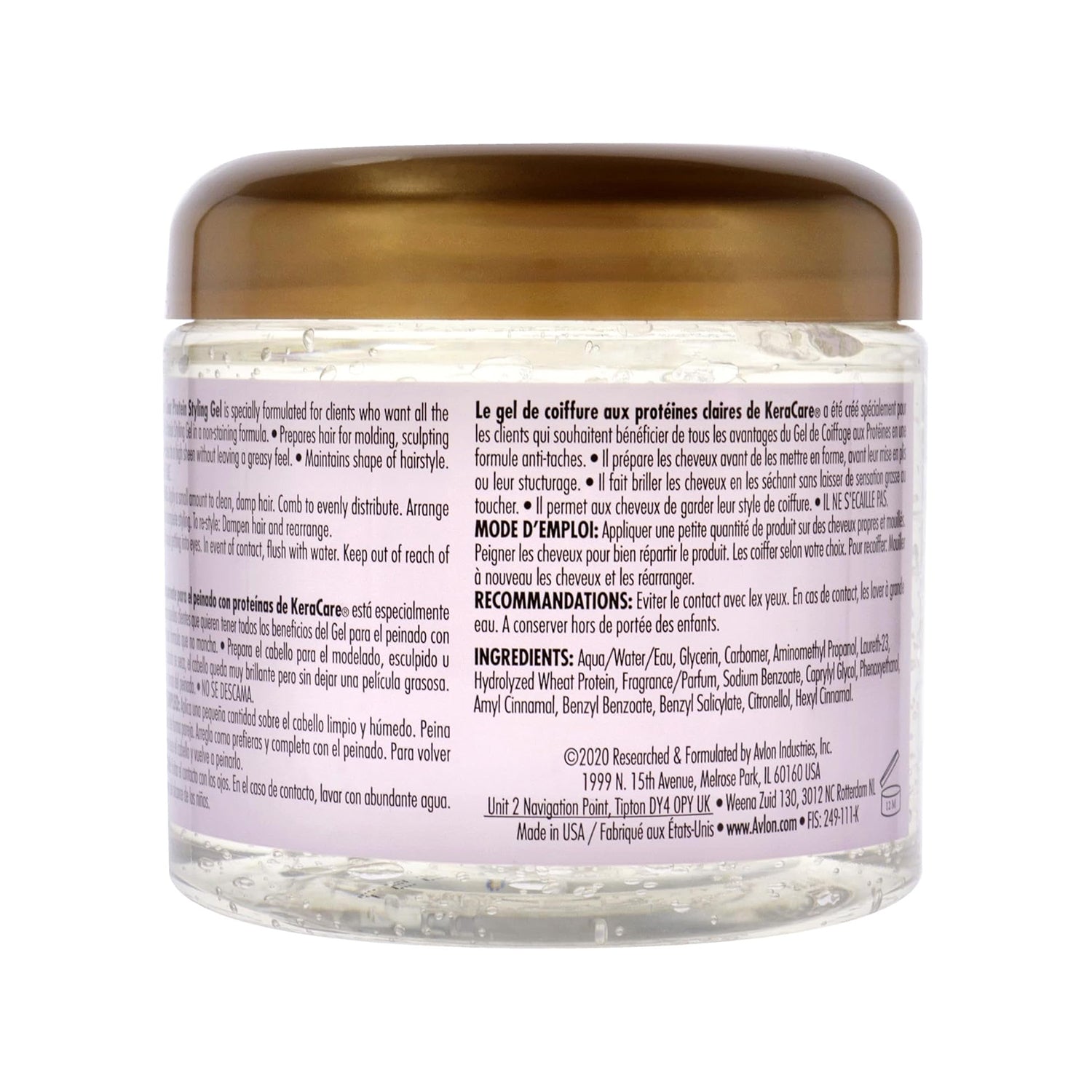 KeraCare Protein Styling Gel - Clear 16oz