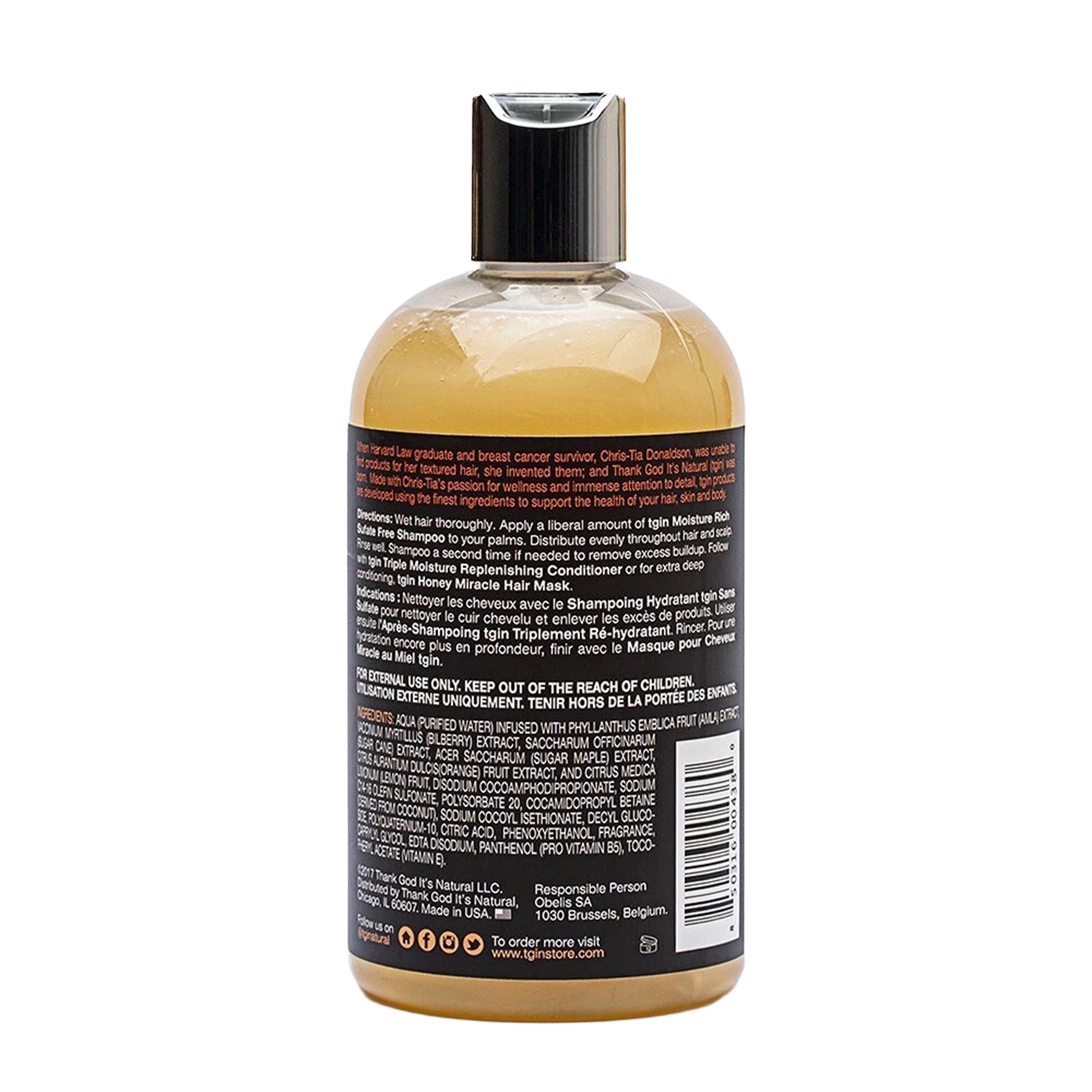 tgin Moisture Rich Sulphate Free Shampoo 384ml