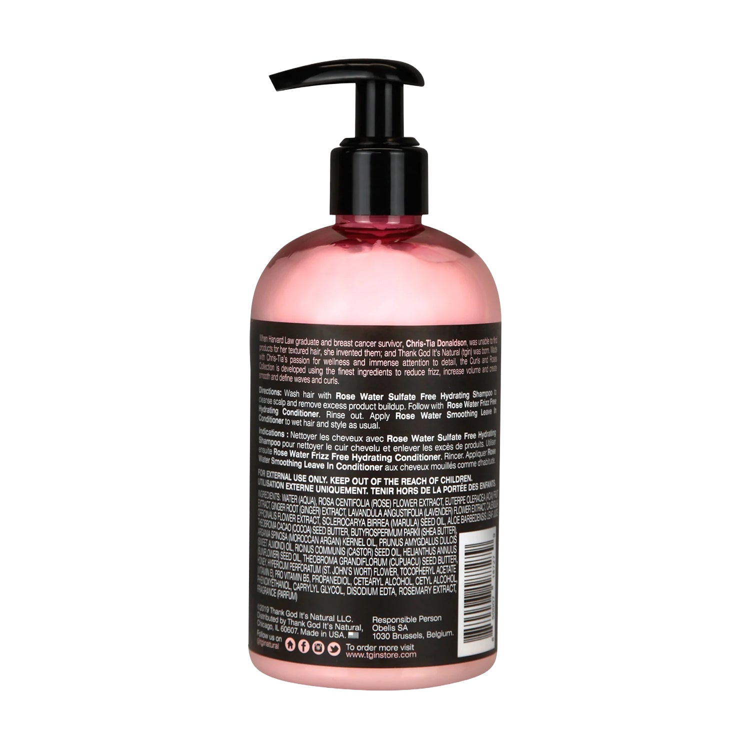 tgin Rose Water Smoothing Leave In Conditioner 384ml