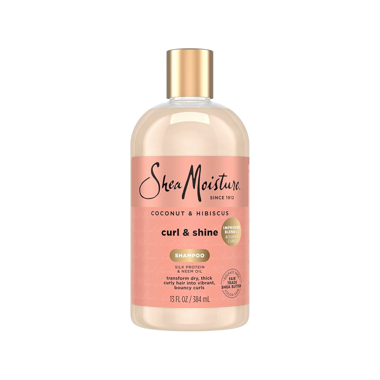 Shea Moisture coconut & hibiscus curl & shine shampoo 384ml