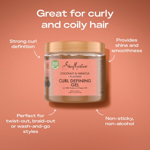 Shea Moisture Coconut & Hibiscus Defining Styling Gel 431ml